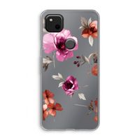 Geschilderde bloemen: Google Pixel 4a Transparant Hoesje