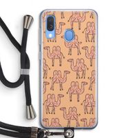 Kameel: Samsung Galaxy A40 Transparant Hoesje met koord Kameel: Samsung Galaxy A40 Transparant Hoesje met koord
