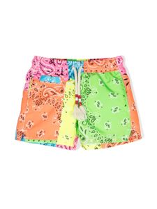 MC2 Saint Barth Kids short de bain à imprimé bandana - Orange