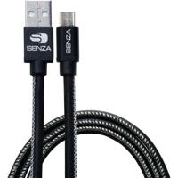 Senza Premium Leather Charge/Sync Cable Micro USB 1.5m. 12W Black