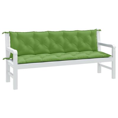 VidaXL Tuinbankkussens 2 st 180x50x7 cm stof gemêleerd groen VidaXL Tuinbankkussens 2 st 180x50x7 cm stof gemêleerd groen