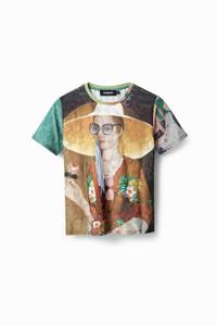 T-shirt met portretkunstwerk - GREEN - S