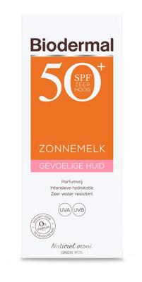 Biodermal Zonnemelk gevoelige huid SPF50+