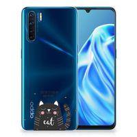 OPPO A91 Telefoonhoesje met Naam Cat Good Day