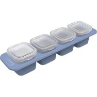 Rotho mini diepvriesdoosjes 4x0.05l horizon blauw/transparant