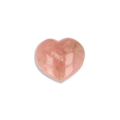 Edelsteen Roze Kwarts Hart (Model 3)