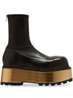 Balmain metallic-platform detail boots - Noir - thumbnail