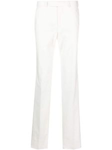 Zegna pantalon droit à taille mi-haute - Blanc