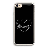 Forever heart black: iPhone 7 Transparant Hoesje