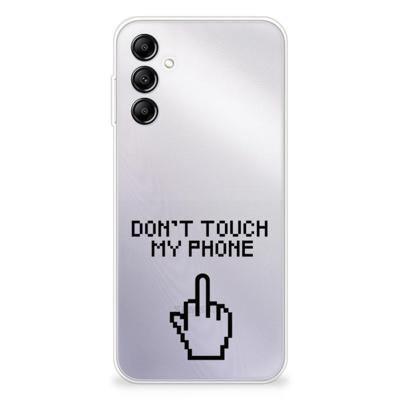 Samsung Galaxy A14 5G Silicone-hoesje Finger Don't Touch My Phone Samsung Galaxy A14 5G Silicone-hoesje Finger Don't Touch My Phone