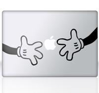 Laptop sticker handen mickey mouse - thumbnail