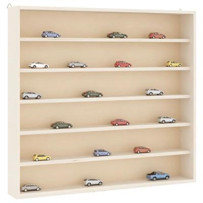 Houten verzamelvitrine met 6 planken 60x8,5x55 cm