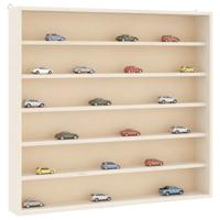 Houten verzamelvitrine met 6 planken 60x8,5x55 cm