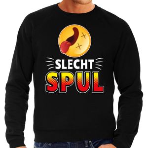 Slecht spul drugs emoticon fun trui heren zwart 2XL (56)  -