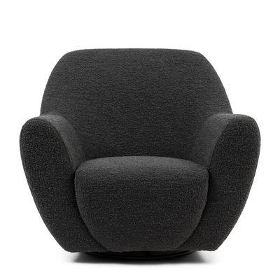 Rivièra Maison Draaibare Fauteuil 'The Jill' Bouclé, kleur Zwart