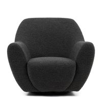 Rivièra Maison Draaibare Fauteuil 'The Jill' Bouclé, kleur Zwart - thumbnail
