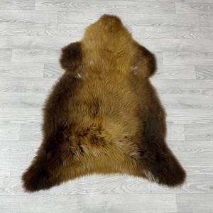 Schapenvacht Scandinavian bruin wit 110x90cm M