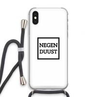 Negenduust vierkant: iPhone XS Transparant Hoesje met koord