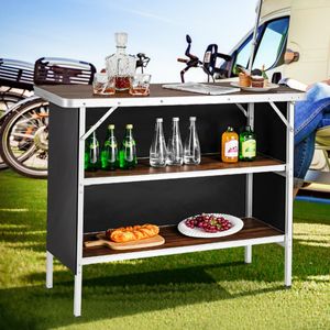 Opvouwbare Campingtafel Aluminium Draagbare Picknicktafel met Oxford Doek & Draagtas Inbegrepen Lichtgewicht Opvouwbare Tafel