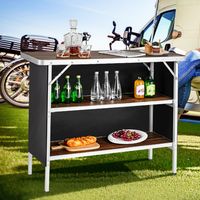 Opvouwbare Campingtafel Aluminium Draagbare Picknicktafel met Oxford Doek & Draagtas Inbegrepen Lichtgewicht Opvouwbare Tafel