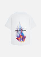Off The Pitch Burning Flower T-Shirt Heren Wit - Maat XS - Kleur: Wit | Soccerfanshop