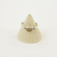 Zilveren Ring met Citrien Maat 15 (Sterling Zilver 925) - thumbnail