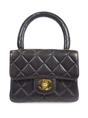 CHANEL Pre-Owned mini sac à main carré à rabat (années 1990) - Noir