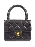 CHANEL Pre-Owned mini sac à main carré à rabat (années 1990) - Noir