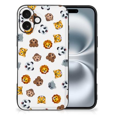 Back Case voor iPhone 16 Dieren Emojis
