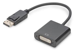 Digitus DB-340414-001-S DisplayPort-kabel DisplayPort / DVI Aansluitkabel DisplayPort-stekker, DVI-I 24+5-polige bus 0.15 m Zwart Afgeschermd (dubbel),