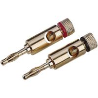 High-End Luidsprekerconnector Stekker, recht Aantal polen: 1 Goud 2 stuk(s)