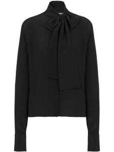 Balmain blouse à détail de nœud - Noir