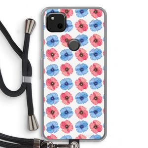 Klaproosjes: Pixel 4a Transparant Hoesje met koord