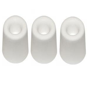 Deurbuffer / deurstopper - 3x - wit - rubber - 75 x 40 mm - deurstop