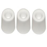 Deurbuffer / deurstopper - 3x - wit - rubber - 75 x 40 mm - deurstop