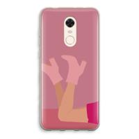 Pink boots: Xiaomi Redmi 5 Transparant Hoesje - thumbnail