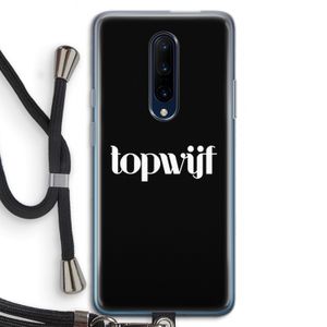 Topwijf Zwart: OnePlus 7 Pro Transparant Hoesje met koord