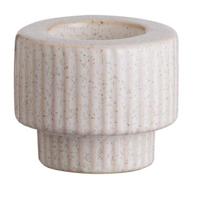Kandelaar Ribe - zand - keramiek - 8xØ7 cm - Leen Bakker