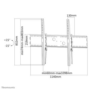 Neomounts LFD-W2000 tv wandsteun bevestiging