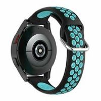 Siliconen sportbandje met gesp - Zwart + blauw - Xiaomi Mi Watch / Xiaomi Watch S1 / S1 Pro / S1 Active / Watch S2