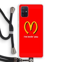 I'm lovin' you: Samsung Galaxy A71 Transparant Hoesje met koord
