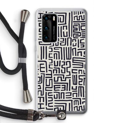 Moroccan Print: Huawei P40 Transparant Hoesje met koord