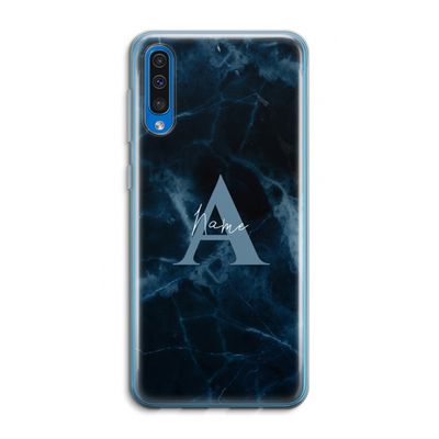 Midnight Marble: Samsung Galaxy A50 Transparant Hoesje