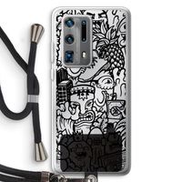 Vexx Black Mixtape: Huawei P40 Pro Plus Transparant Hoesje met koord