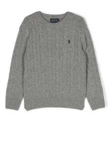 Ralph Lauren Kids pull à logo brodé - Gris