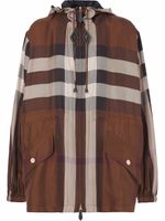 Burberry veste zippée à carreaux - Marron