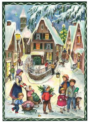A4 Adventskalender Kerst in het Dorp