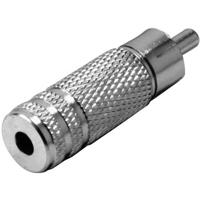 TRU COMPONENTS Jackplug-adapter Cinch-stekker - Jackplug female 3,5 mm Mono Aantal polen: 2 Inhoud: 1 stuk(s)