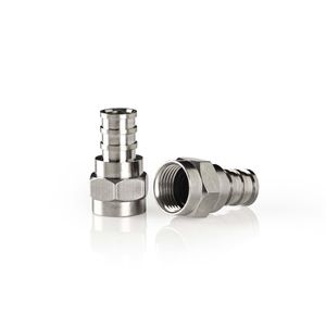 Nedis F-Connector | Male | Krimp | 5.5 mm | Zilver | 2 Stuks | 1 stuks - CSBW41913ME CSBW41913ME