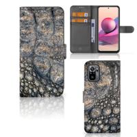 Xiaomi Redmi Note 10S | 10 4G | Poco M5s | Telefoonhoesje | Met pasjeshouder | Krokodillenprint
